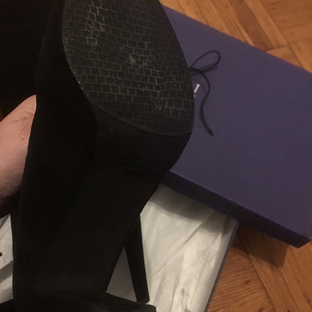 Stuart Weitzman Highland black suede boots! Sz 8.5 - Picture 5 of 7